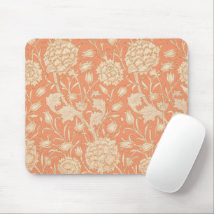 William Morris - Art Nouveau Orange Wild Tulips Mouse Pad
