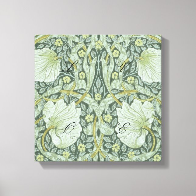 William Morris, Art nouveau pattern, beautiful art Canvas Print (Front)