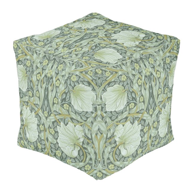 William Morris, Art nouveau pattern, beautiful art Pouf (Angled Back)