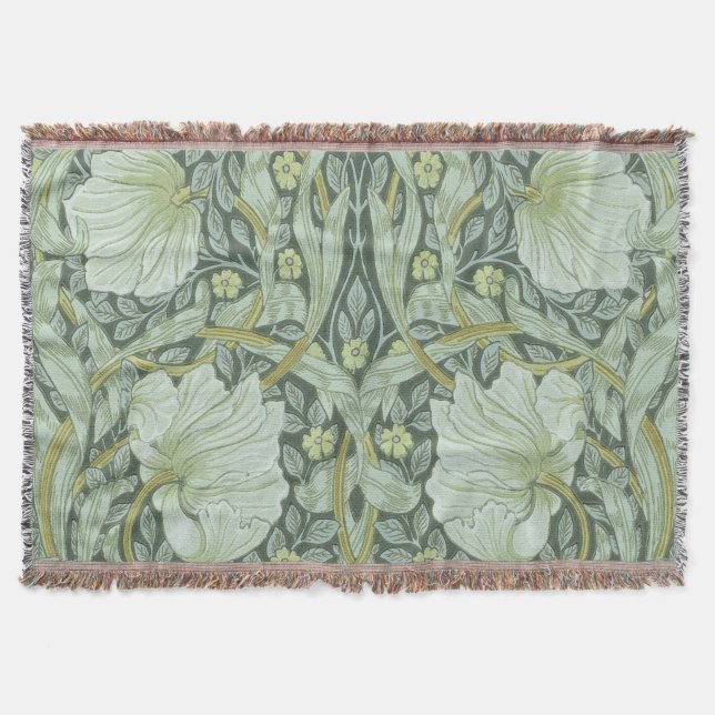William Morris, Art nouveau pattern, beautiful art Throw Blanket (Front)