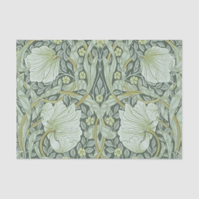 William Morris, Art nouveau pattern, beautiful art Tissue Paper (Front)