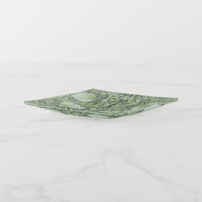 William Morris, Art nouveau pattern, beautiful art Trinket Tray (Angled)