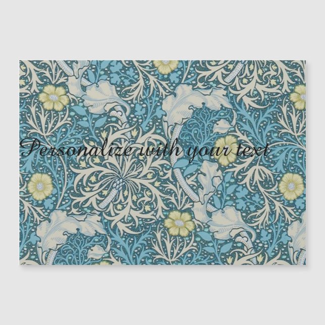 William Morris,art nouveau pattern, seaweed,blue,f (Front)