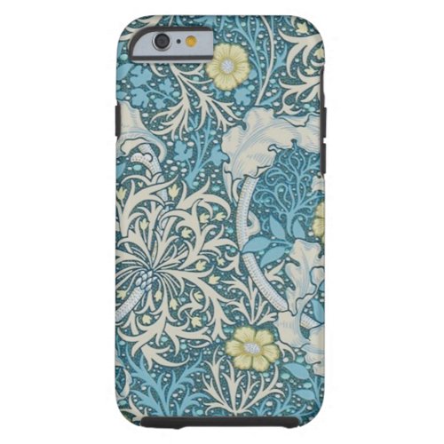 William Morrisart nouveau pattern seaweedbluef Tough iPhone 6 Case