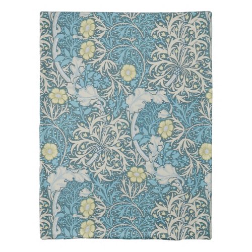 William Morrisart nouveau pattern seaweedbluef Duvet Cover
