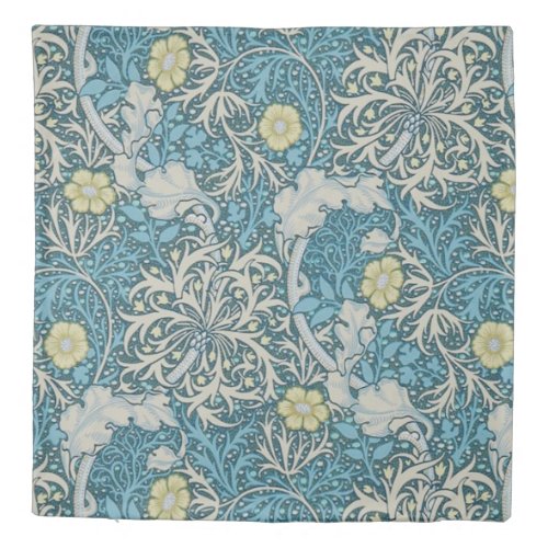 William Morrisart nouveau pattern seaweedbluef Duvet Cover