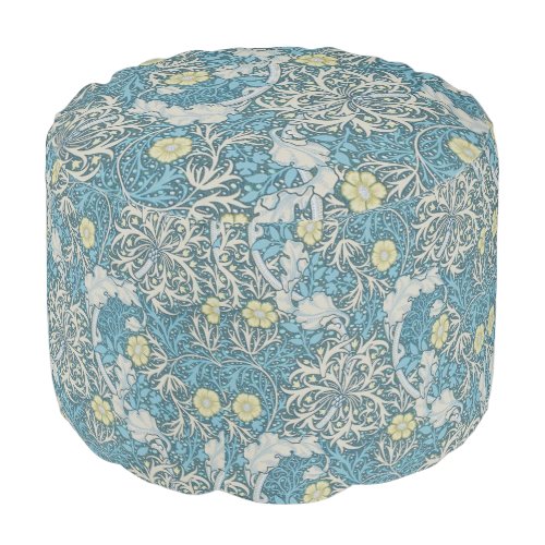 William Morrisart nouveau pattern seaweedbluef Pouf