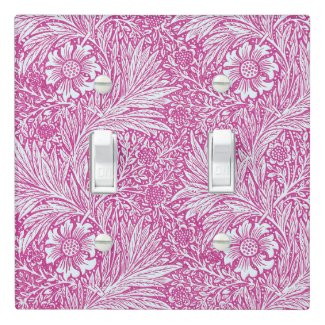 William Morris - Art Nouveau Pink Marigold Light Switch Cover