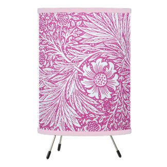 William Morris - Art Nouveau Pink Marigold Tripod Lamp
