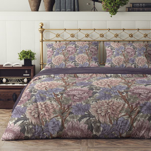 William Morris art nouveau purple dusty pink iovry Duvet Cover