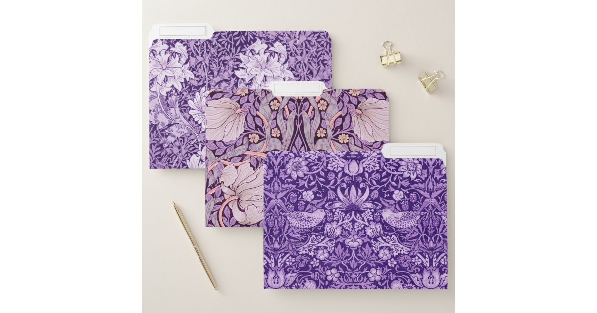 purple file folders