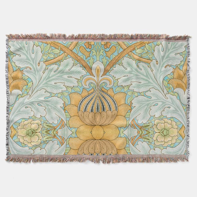 William morris art nouveau st James pattern 1881 Throw Blanket (Front)