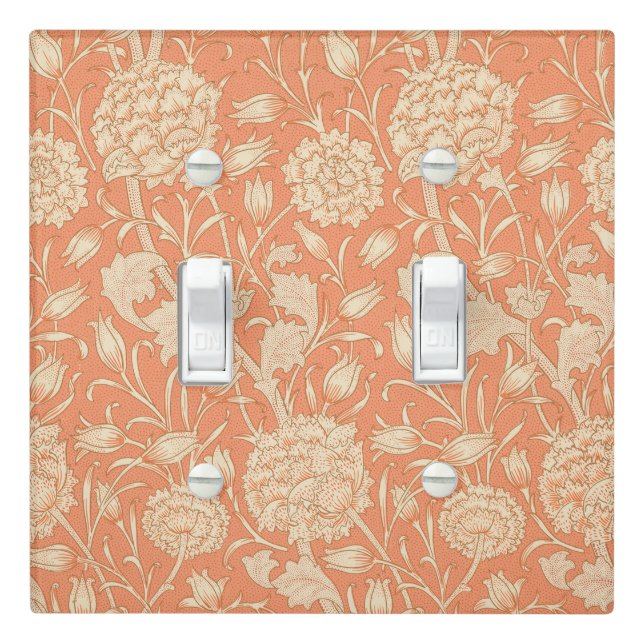 William Morris - Art Nouveau Wild Tulips Light Switch Cover (In Situ)