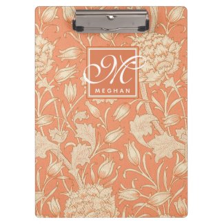 William Morris - Art Nouveau Wild Tulips  Monogram