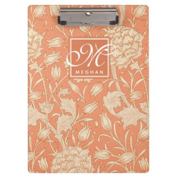 William Morris - Art Nouveau Wild Tulips  Monogram
