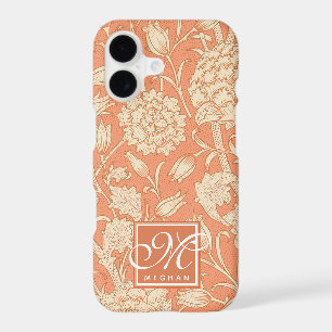 William Morris - Art Nouveau Wild Tulips Monogram iPhone 17 Case