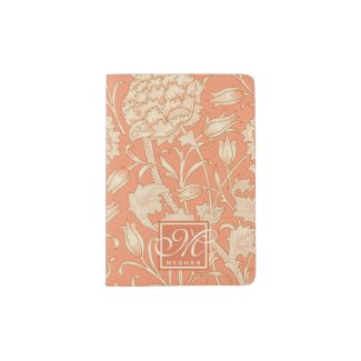 William Morris - Art Nouveau Wild Tulips Monogram
