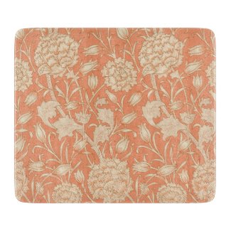 William Morris - Art Nouveau Wild Tulips - Peach  Cutting Board