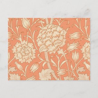 William Morris - Art Nouveau Wild Tulips - Peach
