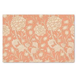 William Morris - Art Nouveau Wild Tulips - Peach Tissue Paper