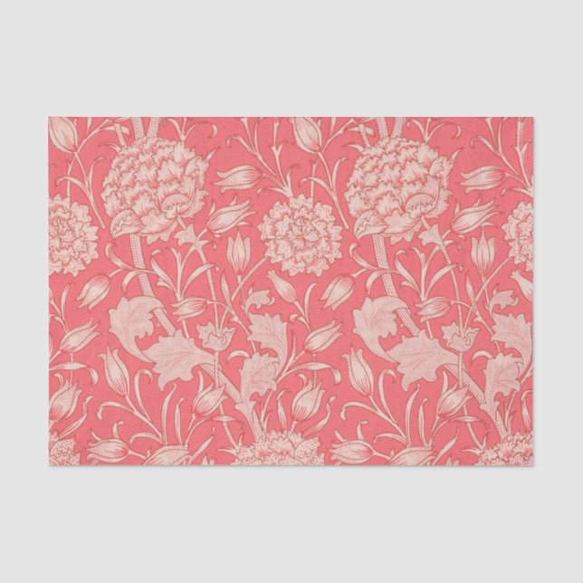 William Morris - Art Nouveau Wild Tulips - Pink Tissue Paper (Front)