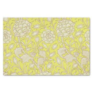 William Morris - Art Nouveau Wild Tulips - Yellow Tissue Paper