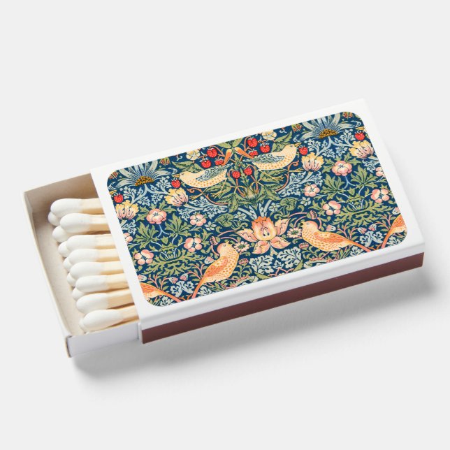 William Morris art strawberry thief print matches (Front Open)