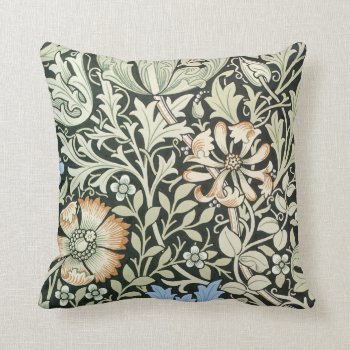 William Morris Art Throw Pillow by ellesgreetings at Zazzle