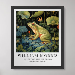 William Morris art vintage green frog muted colors Framed Art