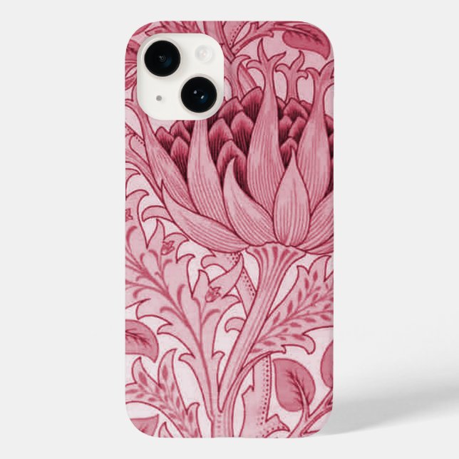 William Morris Artichoke Burgundy Red Case-Mate iPhone Case (Back)