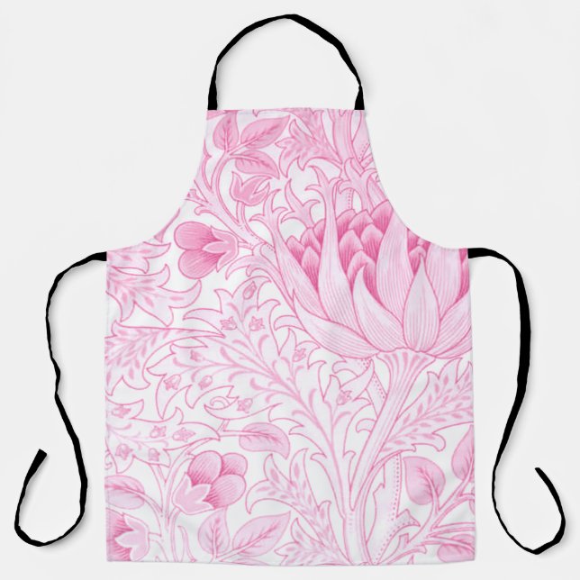 William Morris Artichoke Pale Pink Apron (Front)