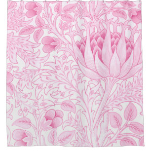 William Morris Artichoke Pale Pink Shower Curtain