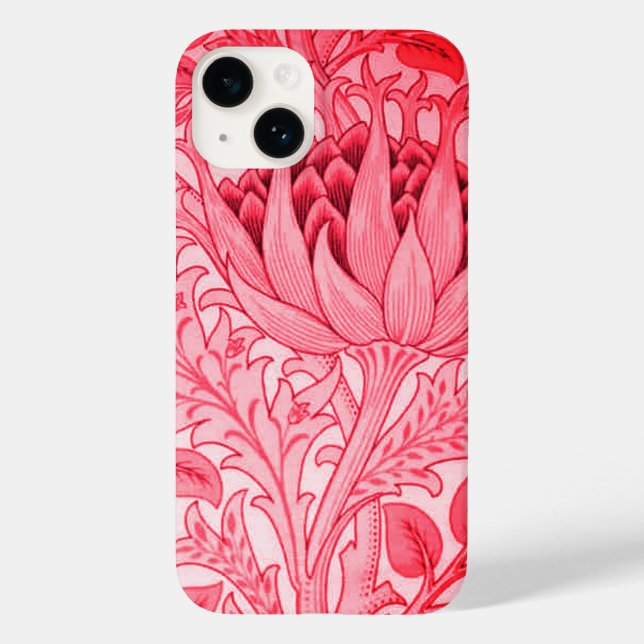 William Morris Artichoke Red Scarlet Crimson Case-Mate iPhone Case (Back)