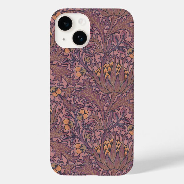 William Morris Artichoke Wine and Gold Case-Mate iPhone Case (Back)
