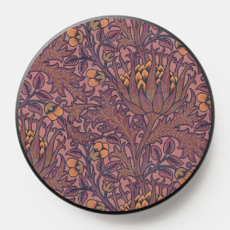 William Morris Artichoke Wine and Gold PopSocket