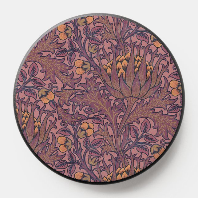 William Morris Artichoke Wine and Gold PopSocket (Popsocket)