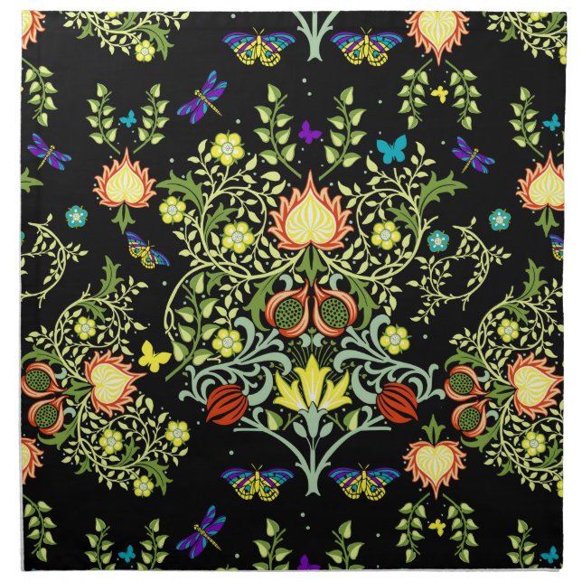 William Morris Arts And Crafts Pattern Cloth Napkin (Front)