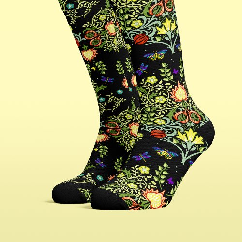 William Morris Arts And Crafts Pattern  Socks