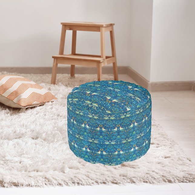William Morris artwork blue birds pouf chair  (Creator Uploaded)