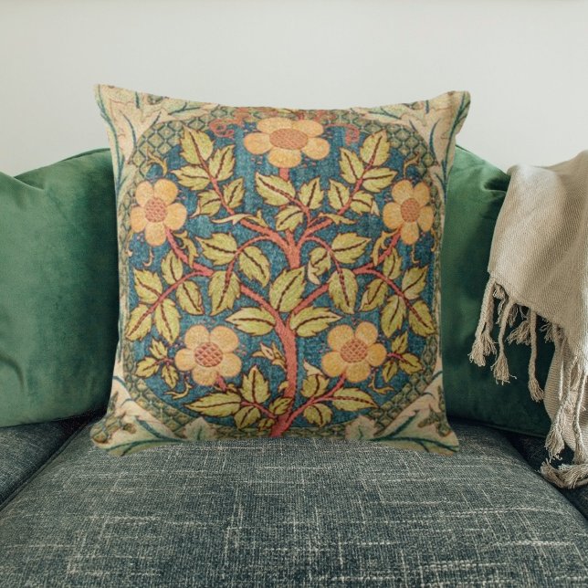William Morris artwork floral design throw pillow  (Creator Uploaded)