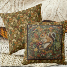 William Morris Autumn Chipmunk Leaves Berries