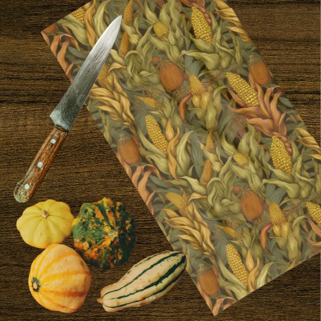 William Morris Autumn Corn Retro  Kitchen Towel (Fun William Morris Autumn kitchen towel!)