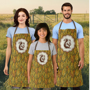 William Morris Autumn Corn Squirrel Retro  Apron