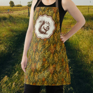 William Morris Autumn Corn Squirrel Retro Apron