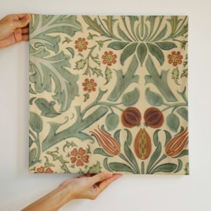 William Morris Autumn Floral, English Cottage Faux Canvas Print