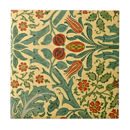 William Morris _ Autumn Flower pattern Ceramic Tile