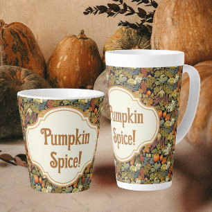 William Morris Autumn Pumpkin Spice Personalized Latte Mug