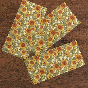 William Morris Autumn Sunflowers Thanksgiving Cloth Napkin