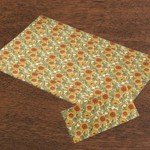 William Morris Autumn Sunflowers Thanksgiving  Cloth Placemat