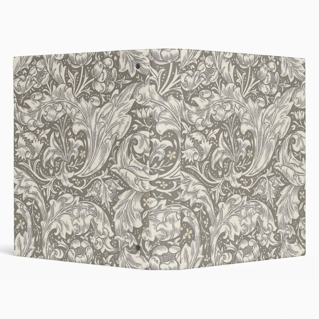 William Morris Bachelor's Button antique damask 3 Ring Binder (Background)